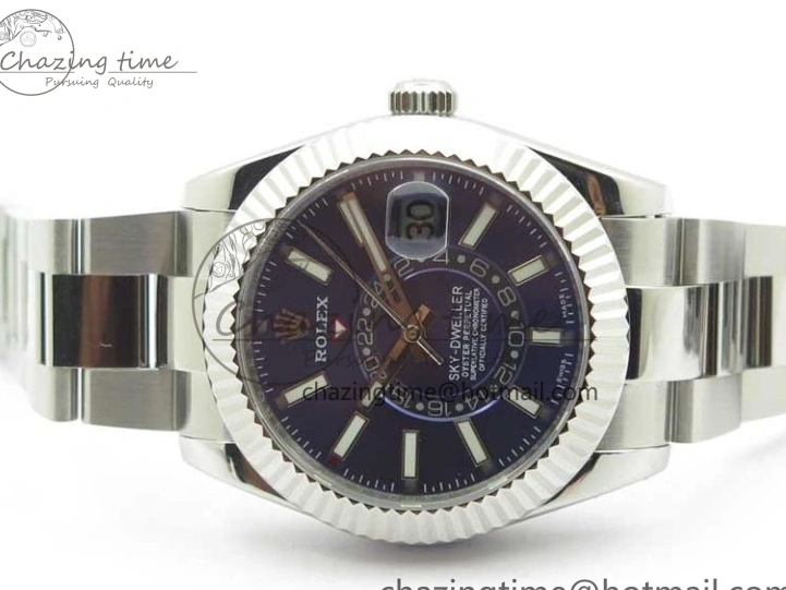 0413 Sky-Dweller 326934 SS AIF Blue Dial on SS Bracelet A23J to RelaxedFit 2787